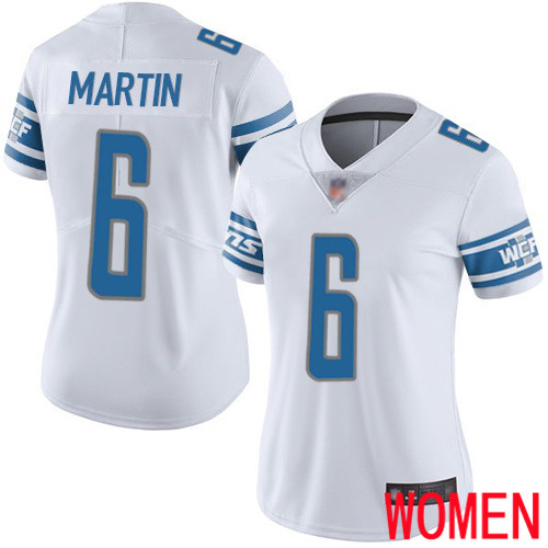 Detroit Lions Limited White Women Sam Martin Road Jersey NFL Football #6 Vapor Untouchable->youth nfl jersey->Youth Jersey
